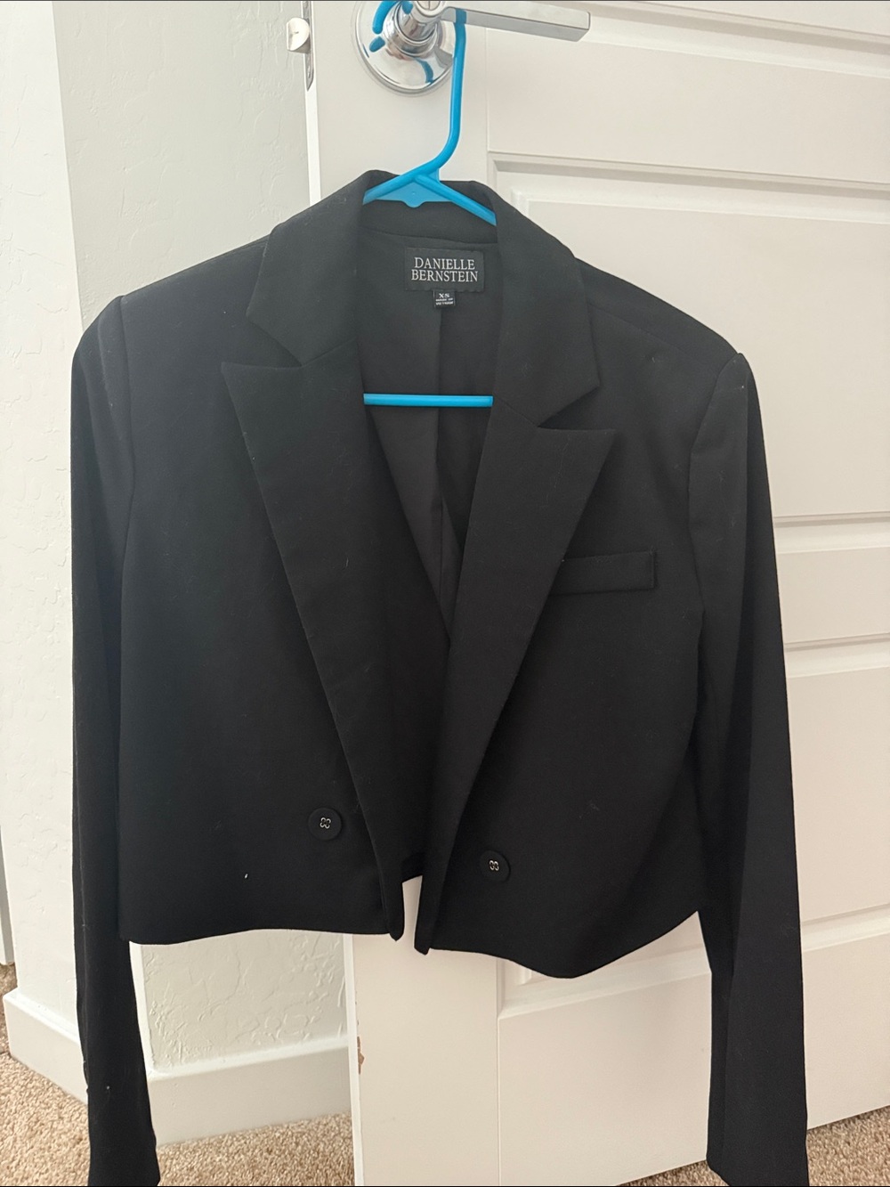 DANIELLE BERNSTEIN Black Cropped Blazer